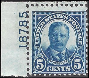 637 Mint,OG,LH... SCV $1.90... Plate# Single