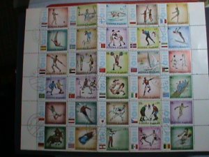 ​FUJEIRA STAMP-1972 OLYMPIC GAMES MUNICH'72 - CTO COMPLETE-LARGE SET SHEET VF