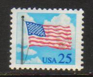 #2278 MNH 25c Flag & Clouds 1987-88 Issue