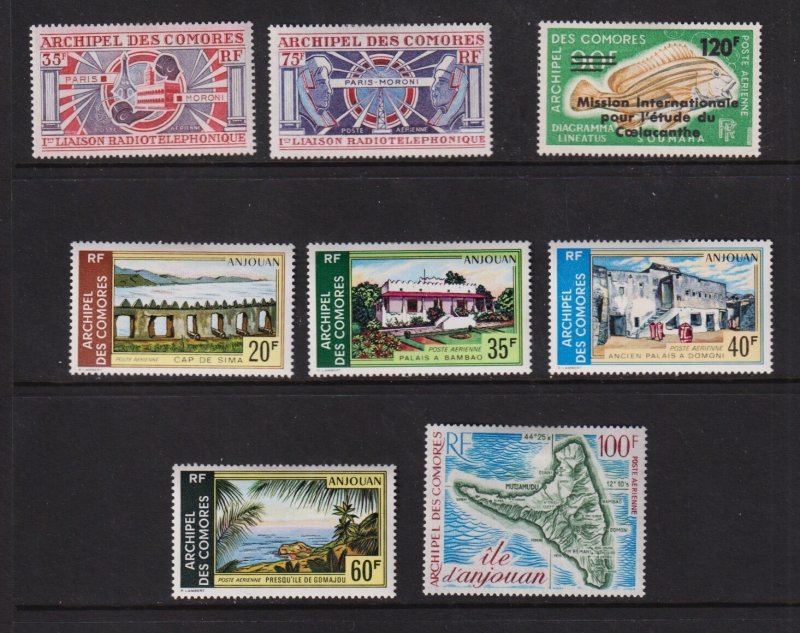Comoro Islands - Airmail issues from 1972-73, cat. $ 36.35