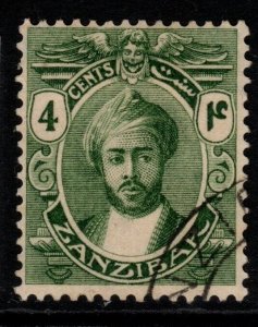 ZANZIBAR SG279 1922 4c GREEN FINE USED