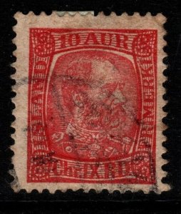 ICELAND SG47 1902 10a RED FINE USED