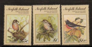 NORFOLK ISLAND SG505/7 1990 BIRDPEX 90 STAMP EXHIBITION MNH