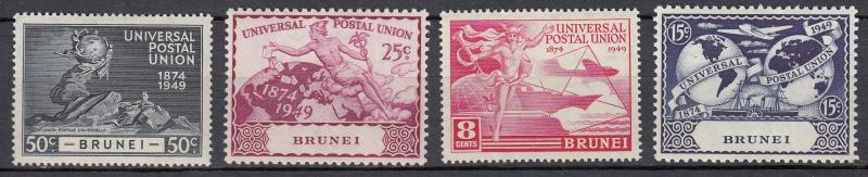 Brunei - 1949 UPU Sc# 79/82 - MH (2140)