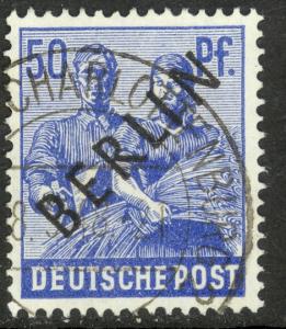 GERMANY / BERLIN - 1948 50pf Black Overprint Sc 9N13 VFU