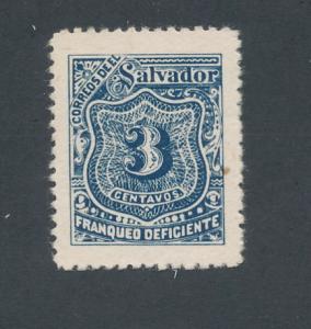 El Salvador 1897 Scott J27 MH - 3c, Numeral