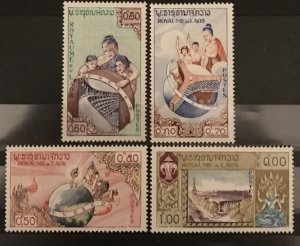 Laos 1958 #48-51, MNH,  CV $2.80