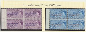 Bermuda SG 152a - 153a SC# 164a-165a* MNH  Three Powers Second  Setting details