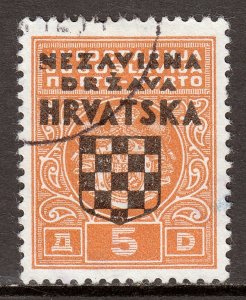 Croatia - Scott #J4 - Used - Pencil on reverse - SCV $2.00