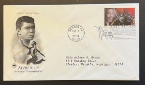 ALVIN ALLEY CHOREOGRAPHER MAY 4 2004 NEWARK NJ FIRST DAY COVER (FDC) BX2A1