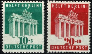 GERMANY ALLIED 1948 ( AID TO BERLIN ) UNUSED SET SGA140-1 Wmk.A8 P.11 SUPERB