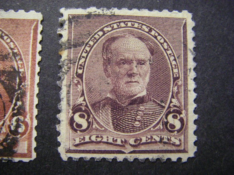 Scott 219-229, 1890-3 Regular issue Beauties, USED Complete set, CV $260+