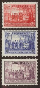 AUSTRALIA SC# 163-5 F-VF LH 1937