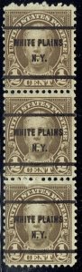 1929 .5c HALE w/Bureau precancel X3 f/WHITE PLAINS NY (653-61) vertical!