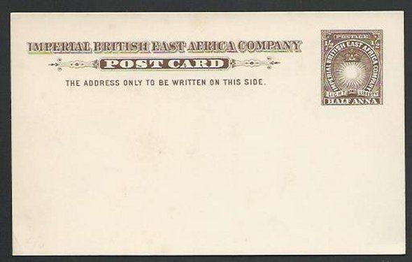 BR EAST AFRICA ½a postcard fine unused.....................................56921