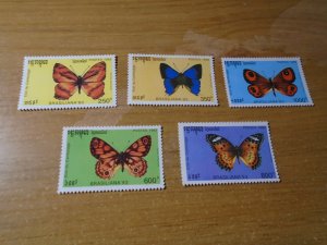 Cambodia  #  1278-82  MNH  Butterflies