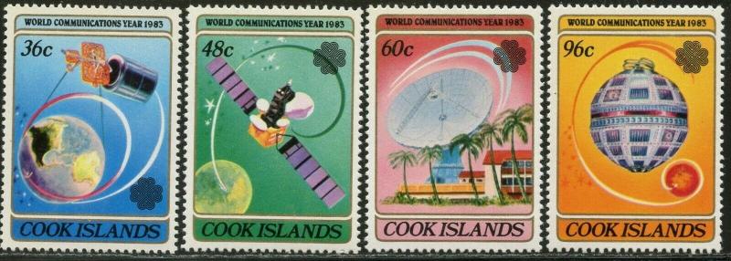 COOK ISLANDS Sc#744-747 1983 World Communications Year Complete OG Mint NH