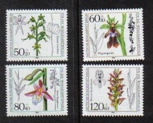 Germany  Berlin 1984  MNH Orchids  Humanitarian relief fund