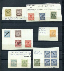 Germany 1923 Inflation All sprung Varieties MH/U(Block of 4 only left lower)7847