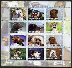 DAGESTAN - 2001 - Dogs #2 - Perf 12v Sheet - Mint Never Hinged - Private Issue
