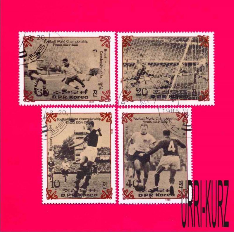 KOREA DPR 1985 Sport Football Soccer World Cup Finals 1954-1966 4v Sc2472-2475