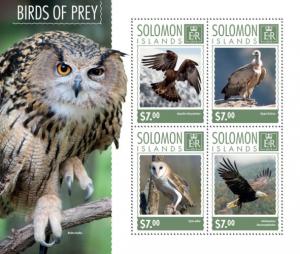 SOLOMON ISLANDS 2014 SHEET BIRDS OF PREY slm14611a