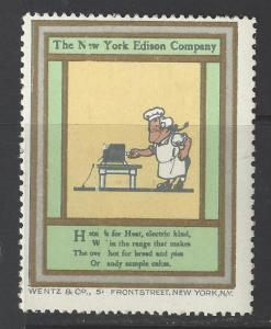 Early 1900s NY Edison Electrical Co Promotional Poster Stamp - Many Diff (AW79)