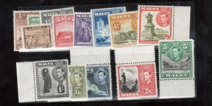 Malta #191 - #204 Very Fine Never Hinged