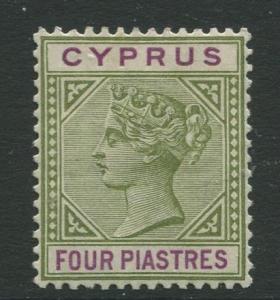 Cyprus - Scott 32 - QV Definitive Issue -1894 - MLH - Single 4pi Stamp