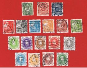 Denmark #178//219  VF used  Caravel & King Christian X   Free S/H