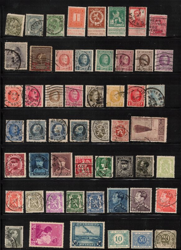 BELGIUM Collection Of Mostly Used Stamps Some Minor Faults Good Value