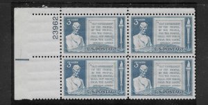 #978 MNH Plate Block