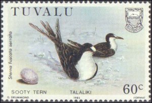 Tuvalu #287-290, Complete Set(4), 1985, Birds, Never Hinged