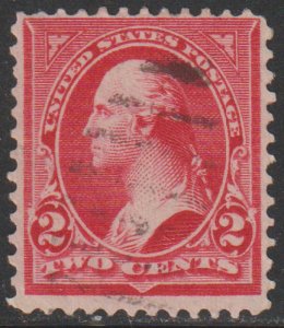 US #279b Fine, Fancy line cancel, Great!