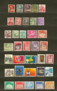 Switzerland Collection of 35 Different Old Used Off Paper Stamps