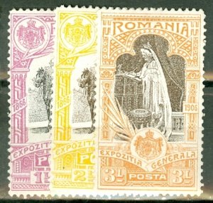 NC: Romania 204-6 mint CV $163