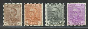 Italy Scott 192-200 Unused HOG - 1928 King Victor Emmanuel III - SCV $31.00