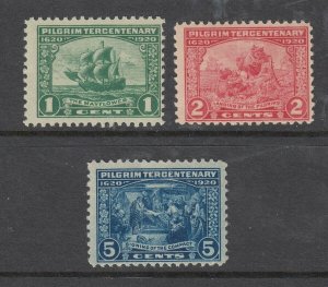 #548-550 Pilgrims SET Complete (Mint light hinged) cv$44.25