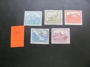 Germany 1932 USED  SC B44-48 SET VF/XF 110 EUROS (122)