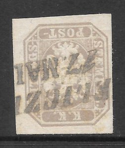 Austria Scott P8 Used - 1863 Newspaper Stamp/Coat of Arms - SCV $16.50