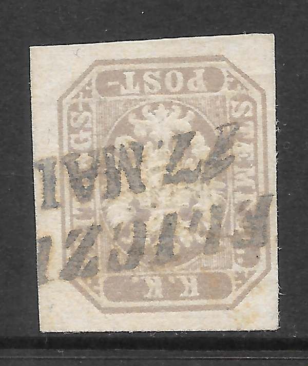 Austria Scott P8 Used - 1863 Newspaper Stamp/Coat of Arms - SCV $16.50