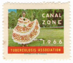 (I.B) Panama Cinderella : Canal Zone TB Charity Stamp (1966)