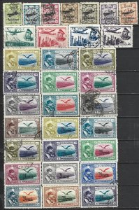 COLLECTION LOT 20629 IRAN 32 MH/USED AIR MAIL STAMPS 1928+ CV+$38
