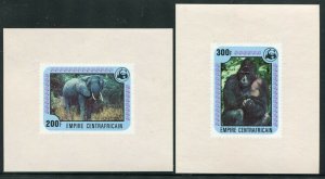 Central African Republic 1978 SC 323-328 Deluxe Sheets WWF Elephant Gorilla 