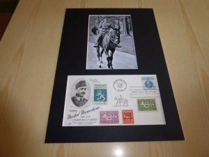Mannerheim USA FDC Cover and mounted photograph mount size A4