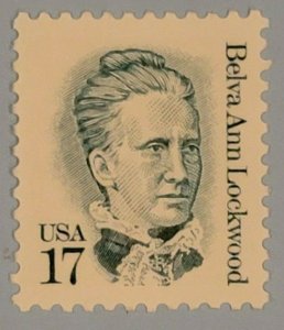 Scott 2178- 17c Belva Ann Lockwood, Great Americans- MNH 1986- unused mint stamp