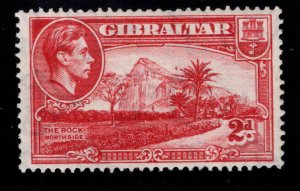 Gibraltar Scott 11OB MH* 1944 Carmine Rose stamp