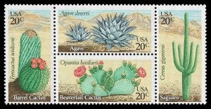 PCBstamps   US #1942/1945a Block 80c(4x20c) Desert Plants, MNH, (4)