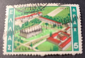 GR - S#933 - U-VF - 5d - 1968 - View of Olympic site of ancient games