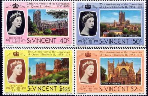 St.Vincent 1978 QUEEN ELIZABETH II set (4) Perforated Mint(NH)